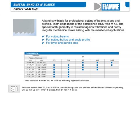 ORIFLEX M 42 Profil